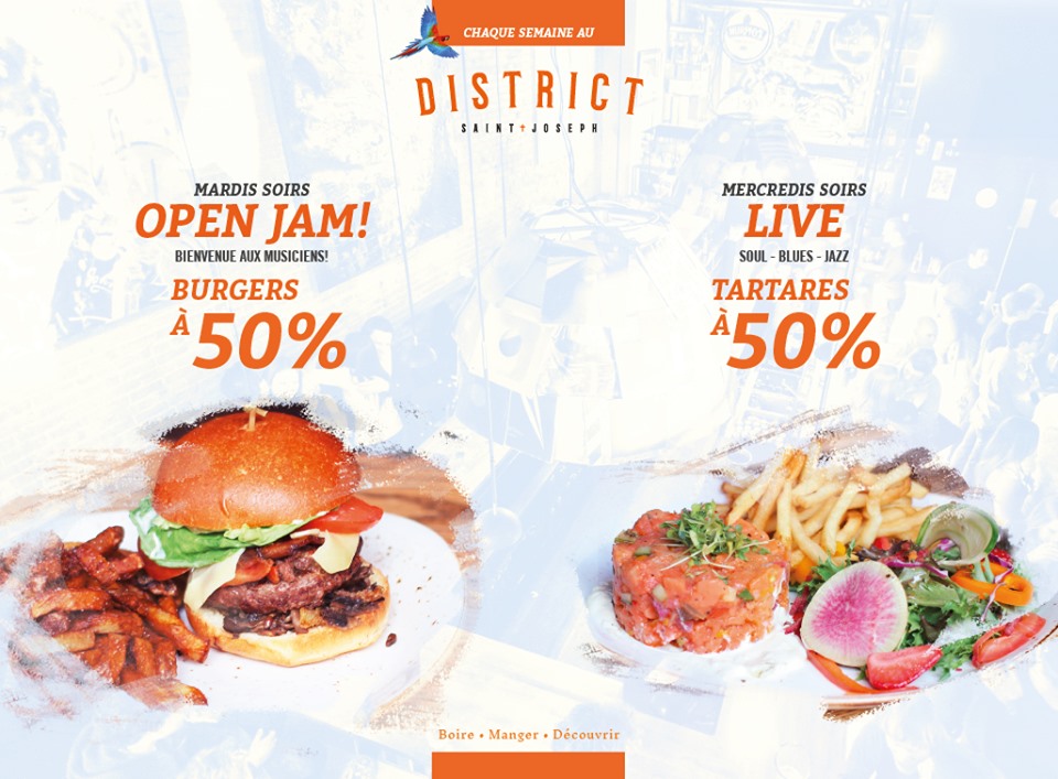 Nouvelle promotion estivale sur burgers et tartares | District Saint-Joseph