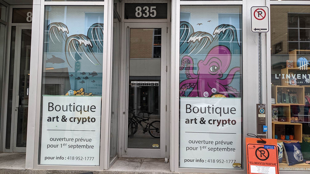 Une boutique sans nom pour l’art et les cryptomonnaies | 6 juillet 2021 | Article par Suzie Genest